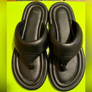 Mango Leather Sandals with Straps